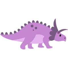 Triceratops Roxo